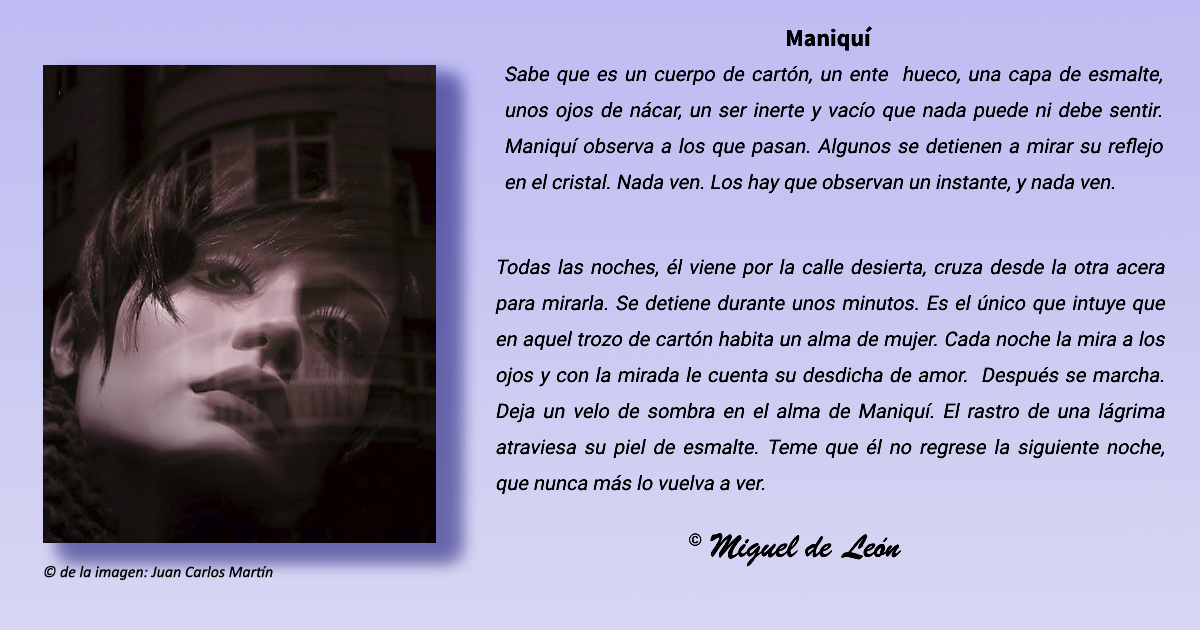 Maniquí, microrelato.